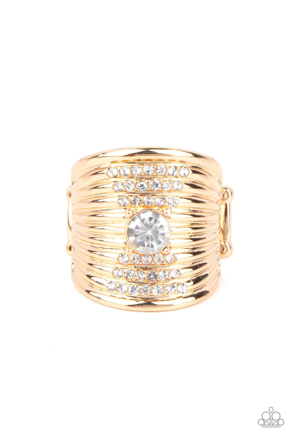 Paparazzi Accessories - Crystal Corsets - Gold ring