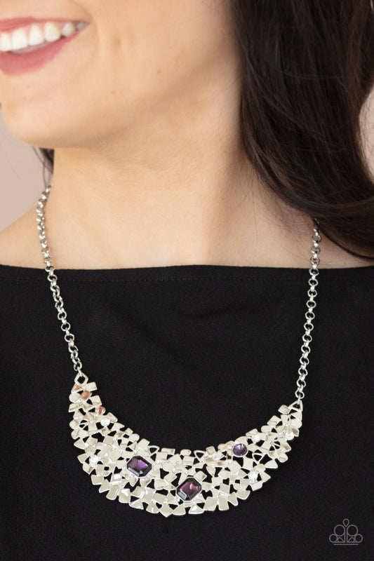 Paparazzi Accessories - Fabulously Fragmented - Purple necklace
