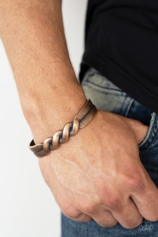 Paparazzi Accessories - Metro Machine - Copper bracelet