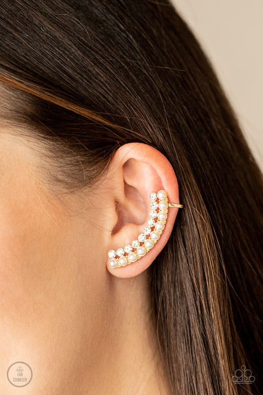 Paparazzi Accessories - Doubled Down On Dazzle - Gold earrings