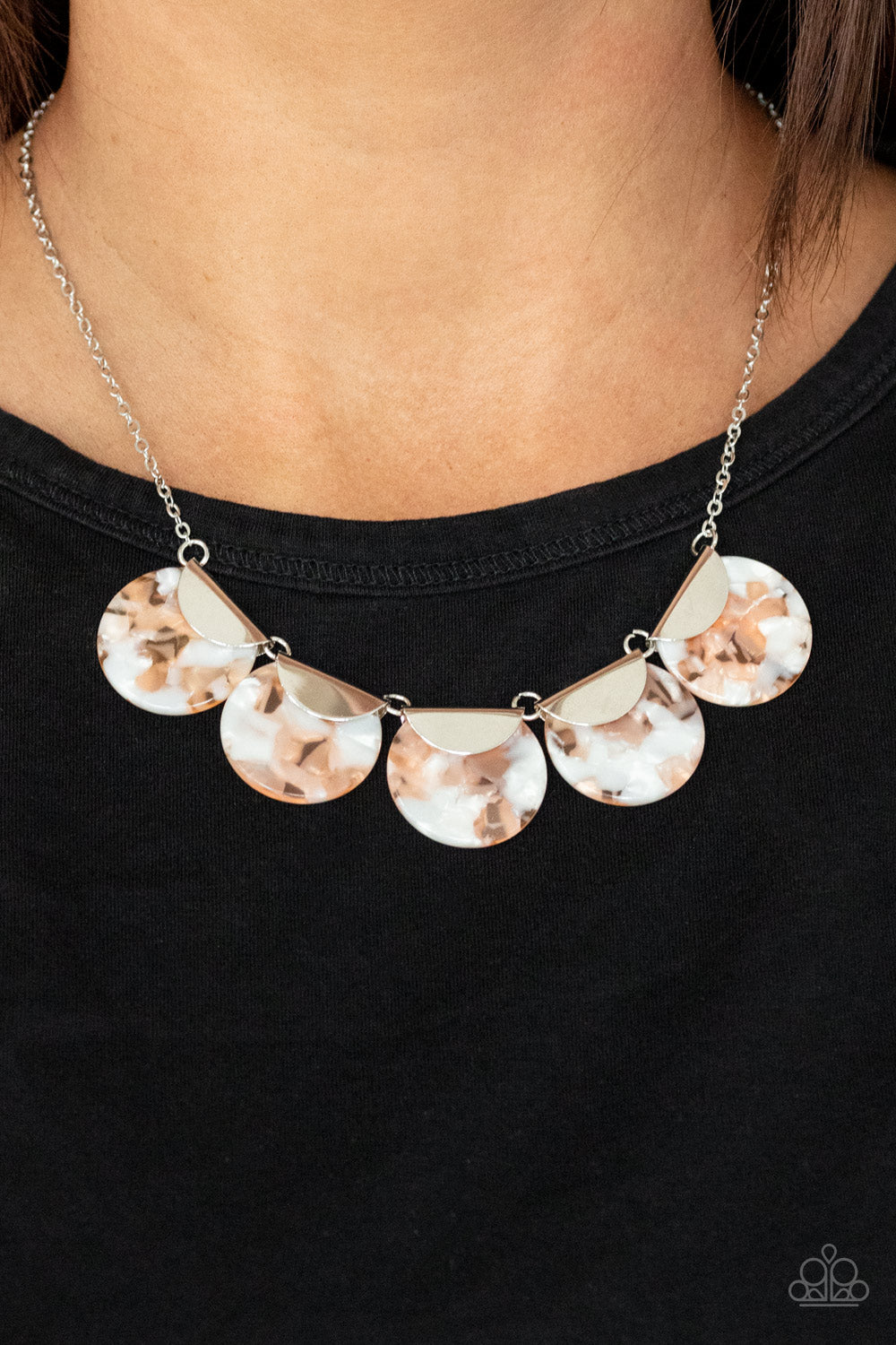 Paparazzi accessories - Mermaid Oasis - Orange necklace