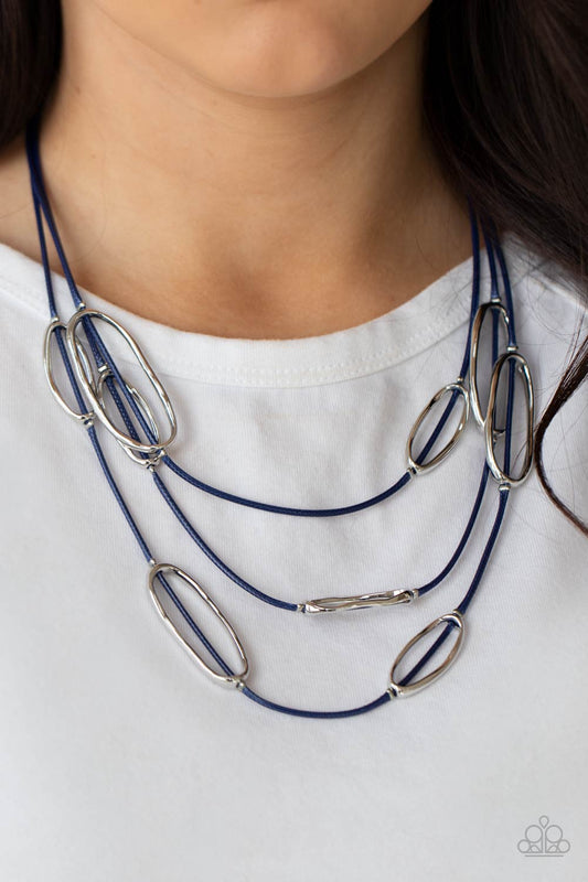 Paparazzi Accessories - Check Your CORD-inates - Blue necklace