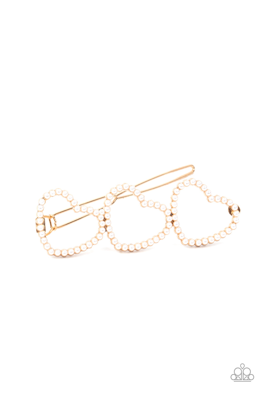 Paparazzi Accessories - Love Struck - Gold hair clip