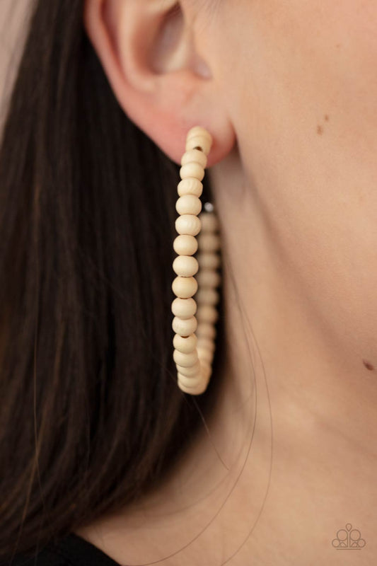 Paparazzi Accessories - Should Have, Could Have, WOOD Have - White earrings