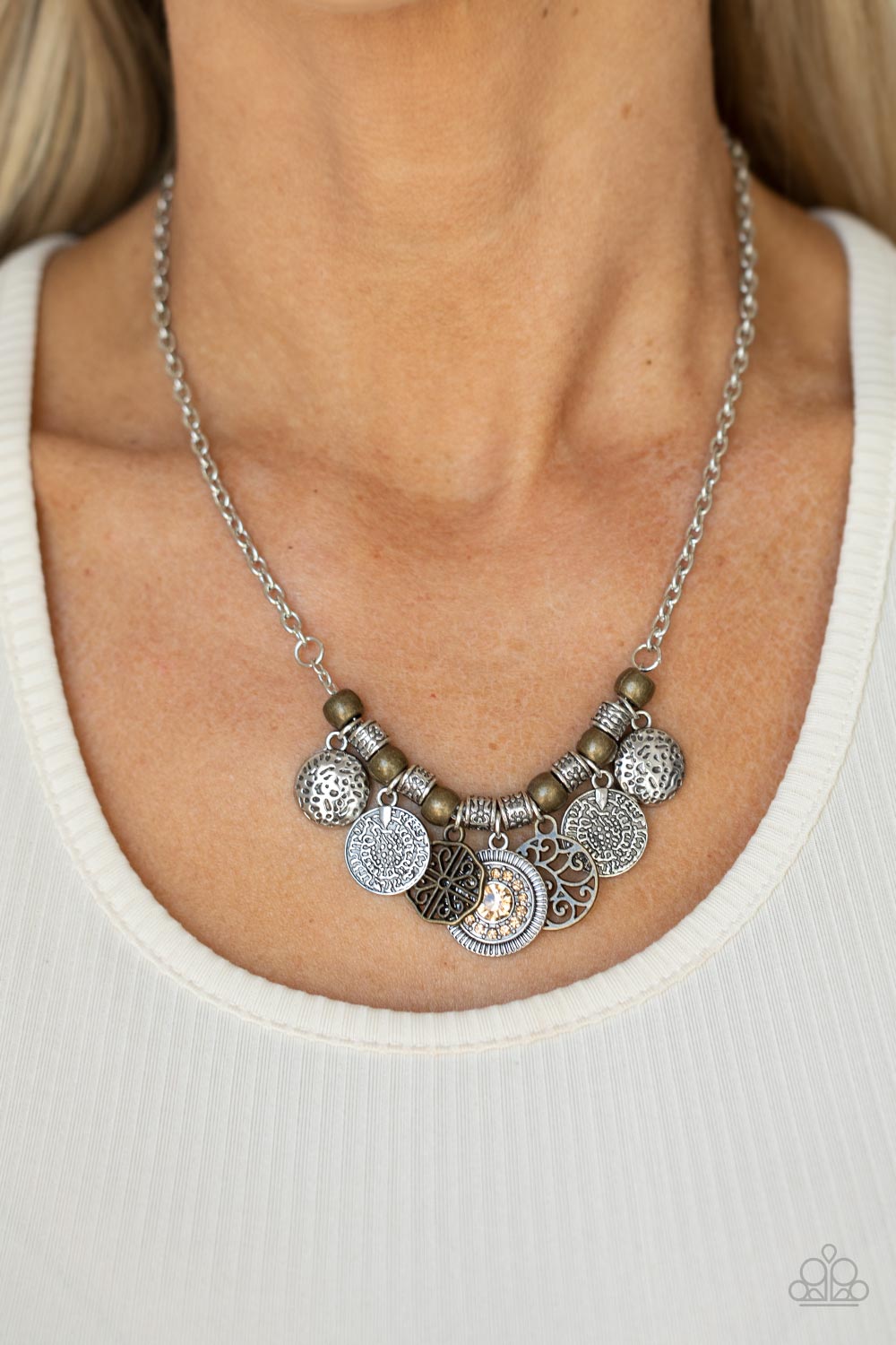 Paparazzi Accessories - To Coin A Phrase - Brown necklace
