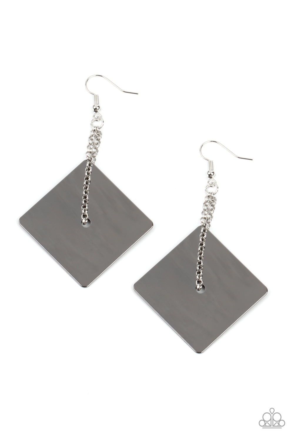 Paparazzi Accessories - Block Party Posh - Black earrings