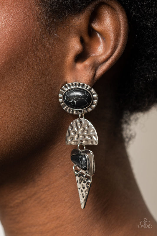 Paparazzi Accessories - Earthy Extravagance - Black earrings
