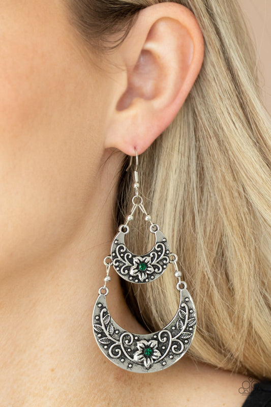 Paparazzi Accessories - Springtime Gardens - Green earrings