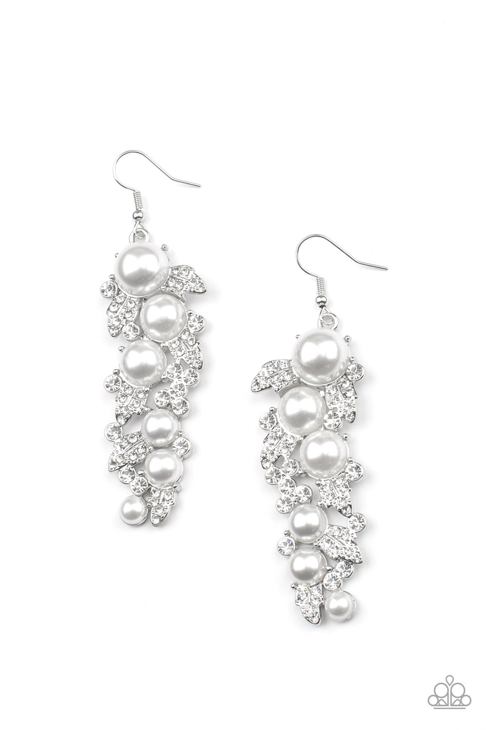 Paparazzi Accessories - The Party Has Arrived - White earrings