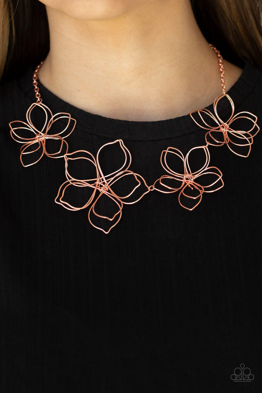 Paparazzi accessories - Flower Garden Fashionista - Copper necklace