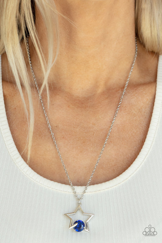 Paparazzi Accessories - Starry Fireworks - Blue necklace
