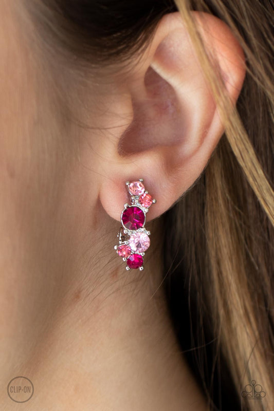 Paparazzi Accessories - Cosmic Celebration - Pink earrings