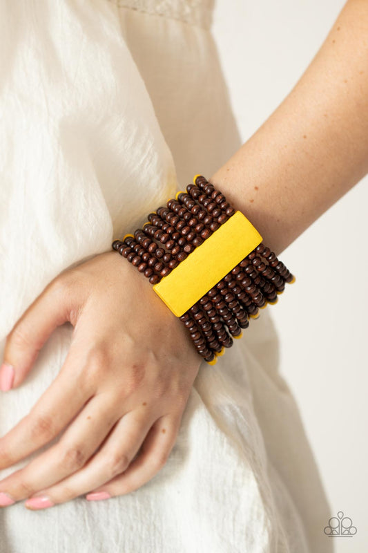 Paparazzi Accessories - Tropical Trendsetter - Yellow bracelet