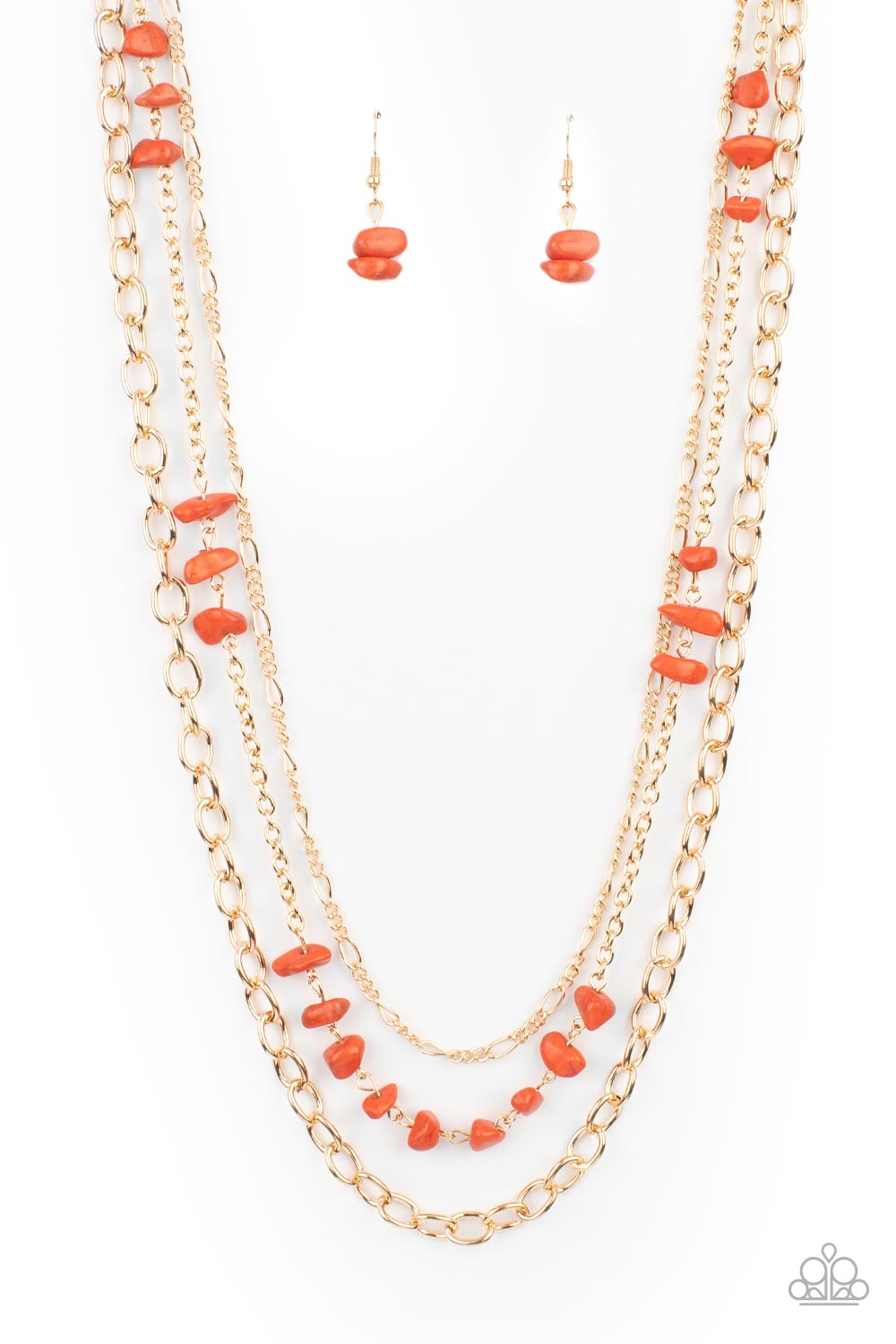 Paparazzi Accessories - Artisanal Abundance - Orange necklace