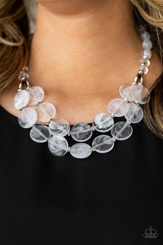 Paparazzi Accessories - Beach Day Demure - White necklace