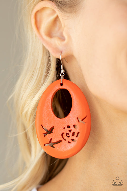 Paparazzi Accessories - Home TWEET Home - Orange earrings