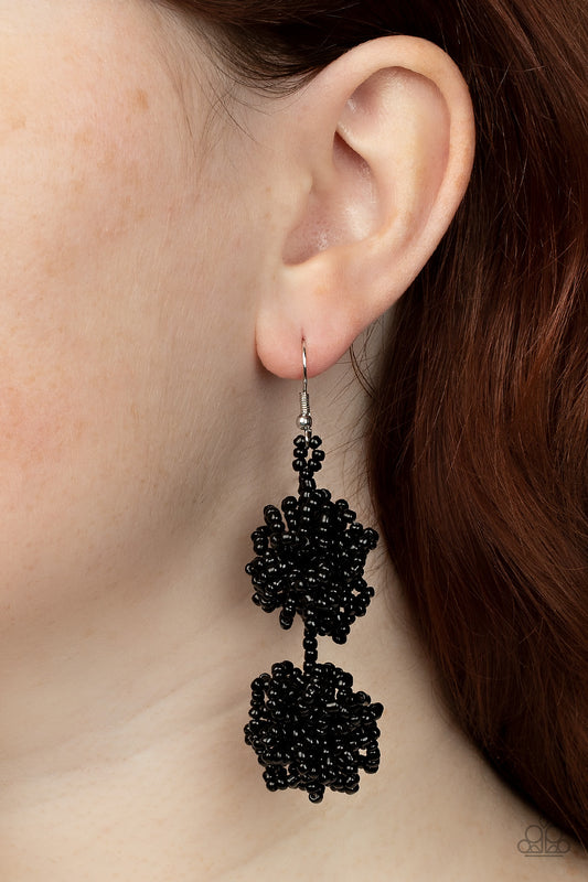 Paparazzi Accessories - Celestial Collision - Black earrings