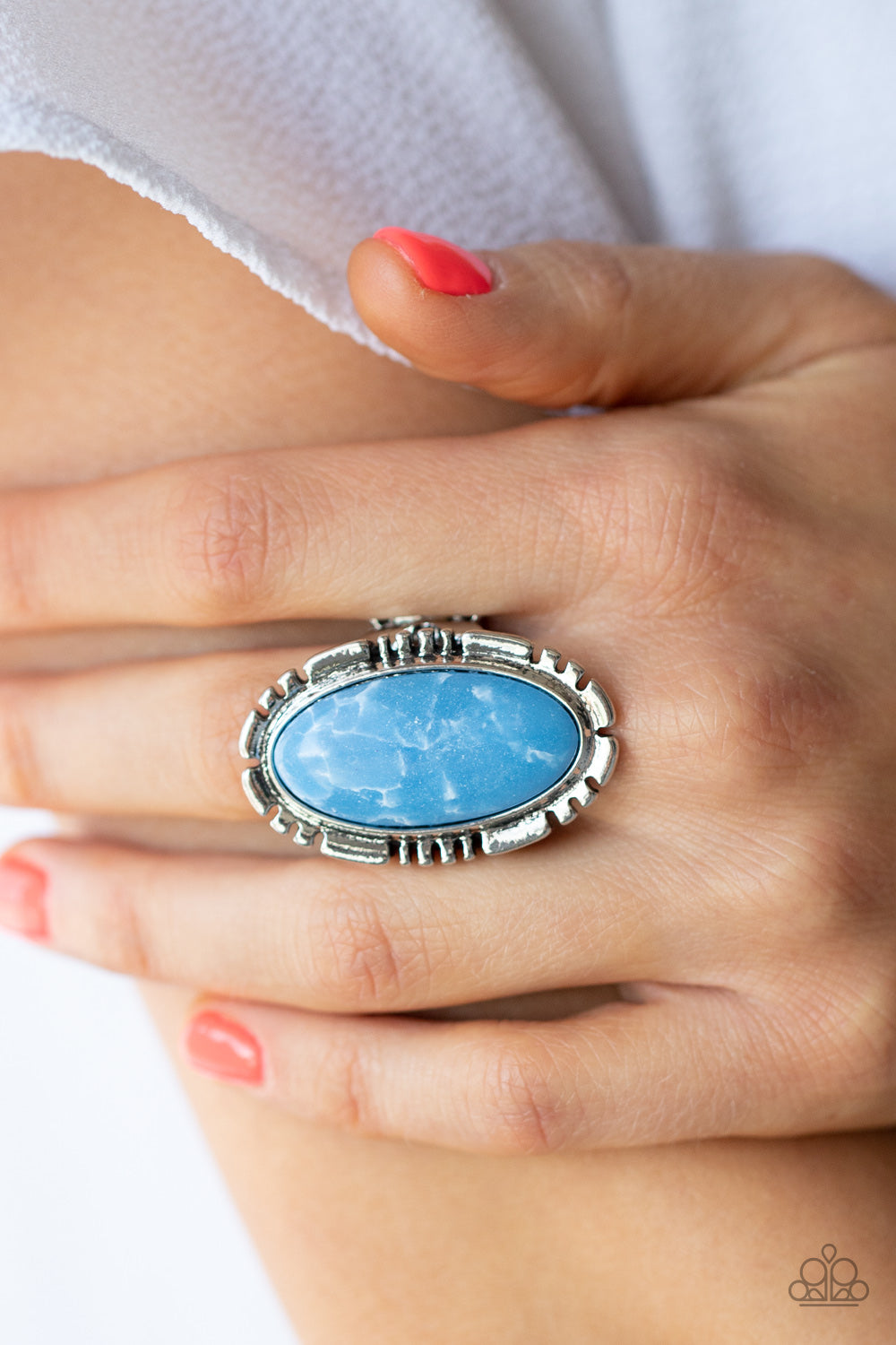 Paparazzi Accessories - Peacefully Pioneer - Blue ring