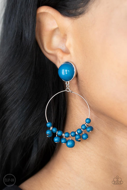 Paparazzi Accessories - Cabaret Charm - Blue earrings