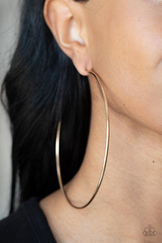 Paparazzi Accessories - Colossal Couture - Gold earrings