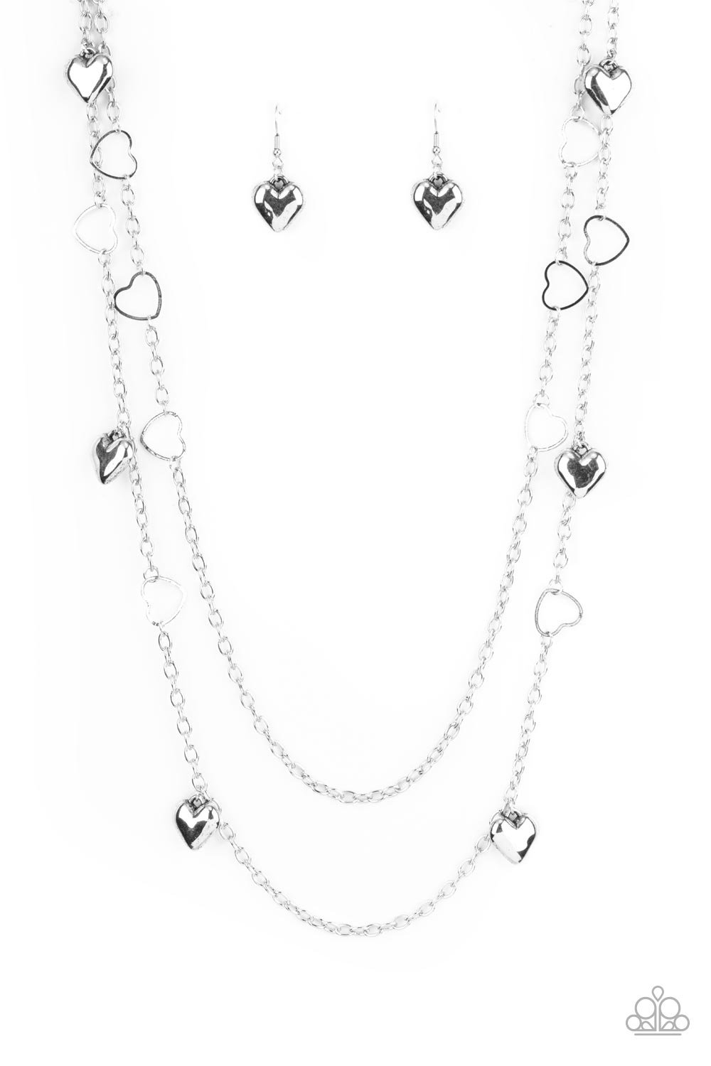 Paparazzi Accessories - Chicly Cupid - Silver necklace