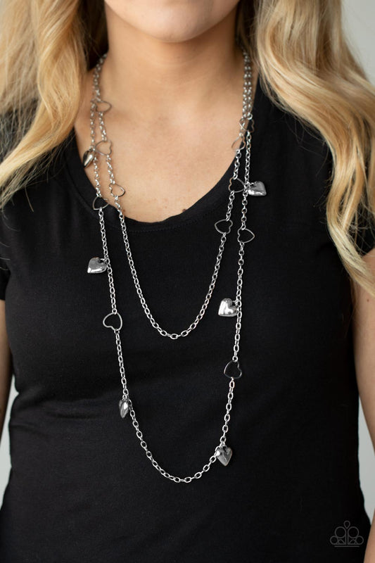 Paparazzi Accessories - Chicly Cupid - Silver necklace