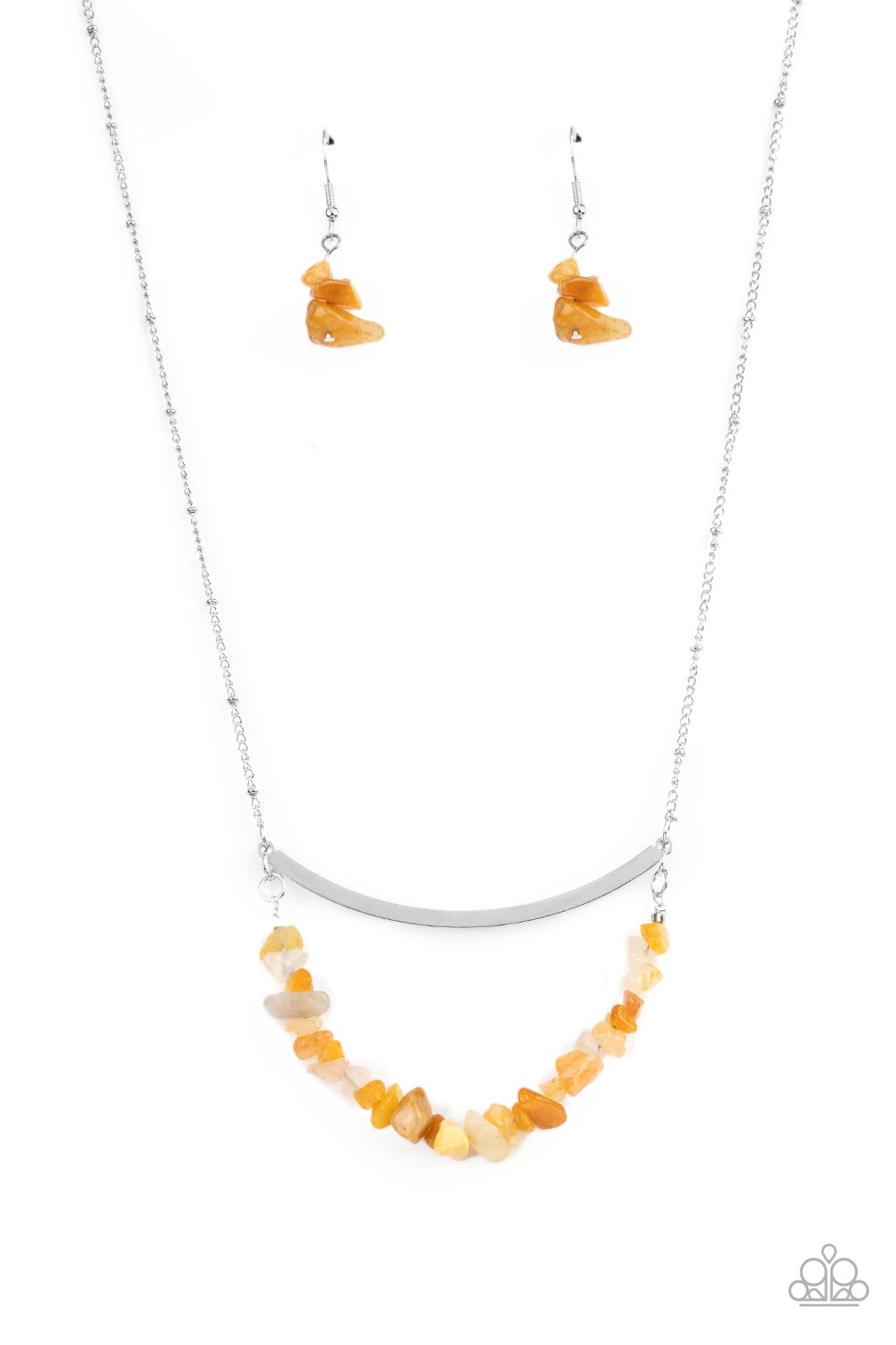 Paparazzi Accessories - Pebble Prana - Yellow necklace