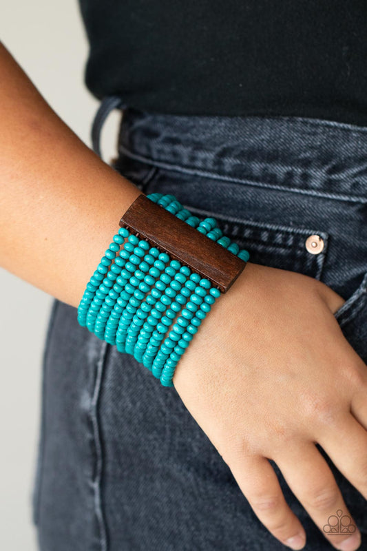 Paparazzi Accessories - Waikiki Wonderland - Blue bracelet