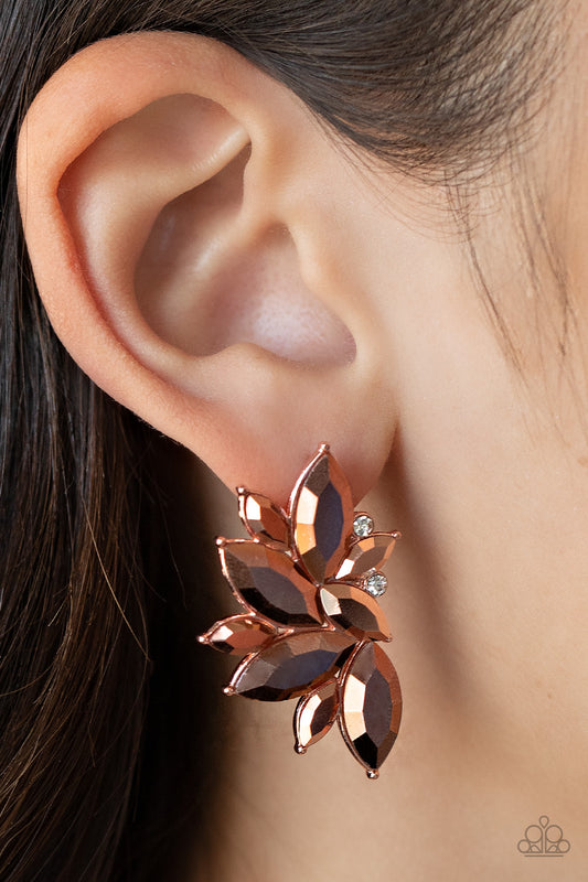 Paparazzi Accessories - Instant Iridescence - Copper earrings