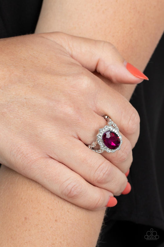 Paparazzi Accessories - Oval Office Opulence - Pink ring