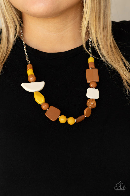 Paparazzi Accessories - Tranquil Trendsetter - Yellow necklace