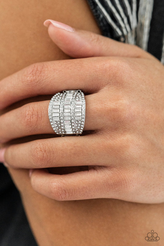 Paparazzi Accessories - Red Carpet Redux - White ring