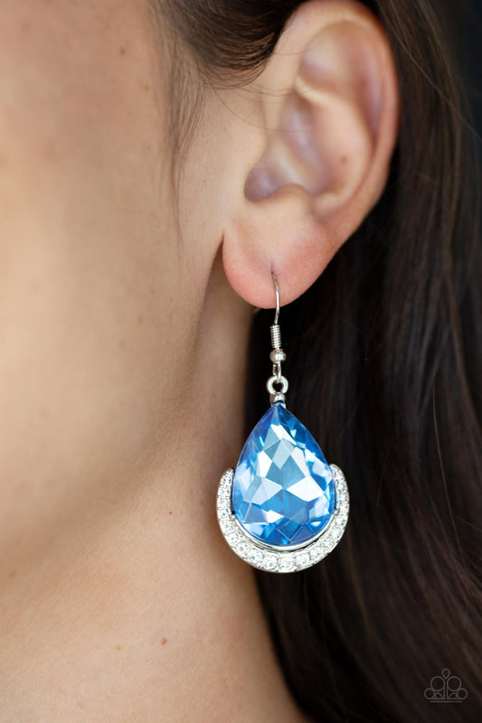 Paparazzi Accessories -Mega Marvelous - Blue earrings