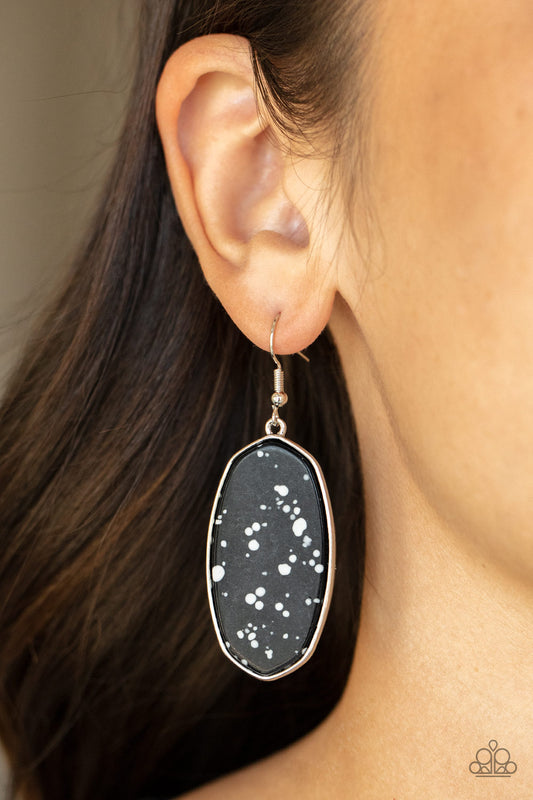 Paparazzi Accessories - Stone Sculptures - Black earrings