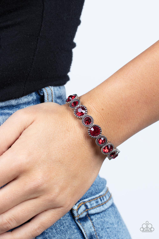 Paparazzi Accessories - Phenomenally Perennial - Red bracelet