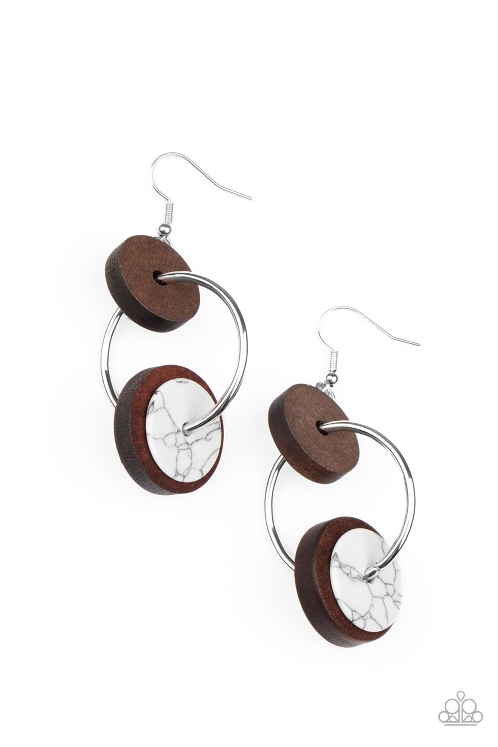Paparazzi Accessories Artisanal Aesthetic - White earrings