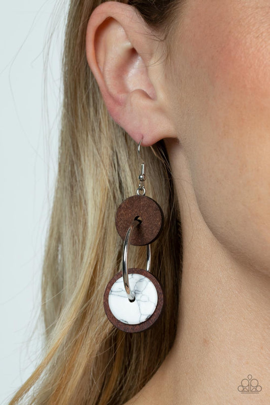 Paparazzi Accessories Artisanal Aesthetic - White earrings