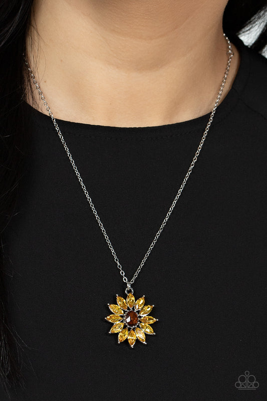 Paparazzi Accessories - Formal Florals - Yellow necklace