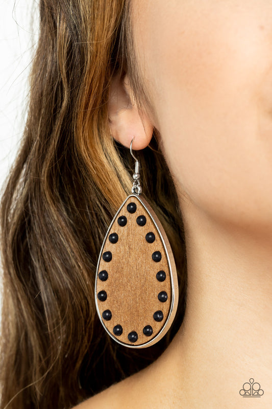 Paparazzi Accessories - Rustic Refuge - Black earrings