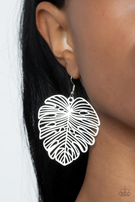 Paparazzi Accessories - Palm Palmistry - Silver earrings