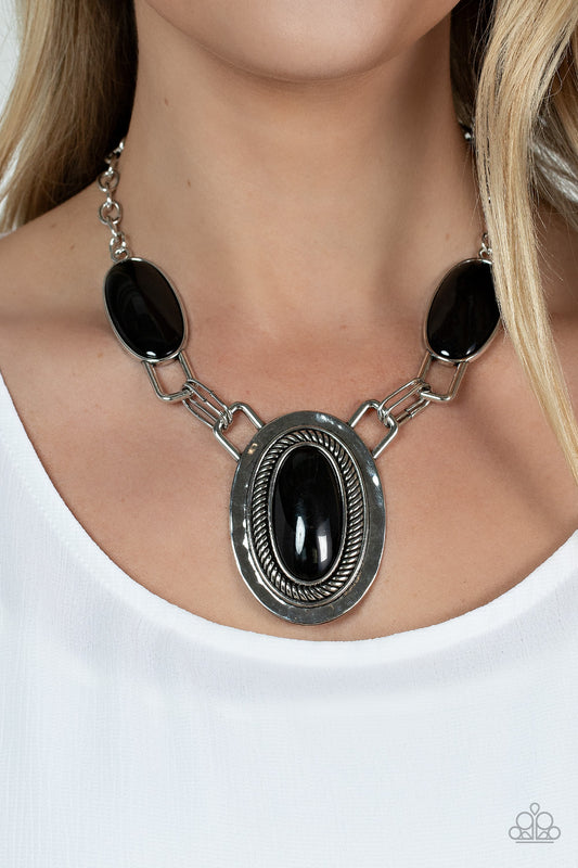 Paparazzi Accessories - Count to TENACIOUS - Black necklace