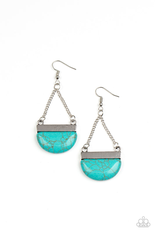 Paparazzi Accessories - Mesa Mezzanine - Blue earrings
