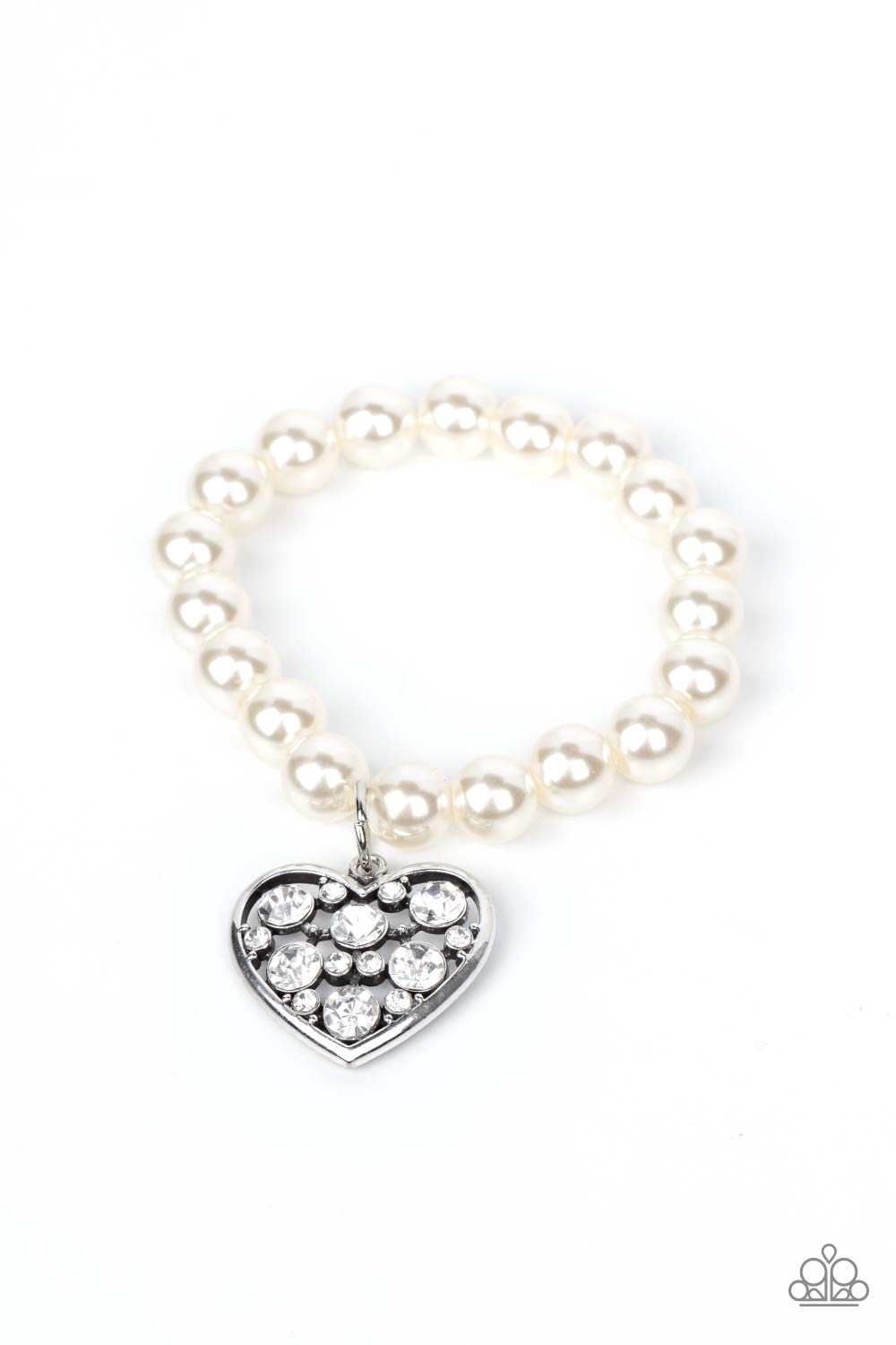 Paparazzi Accessories - Cutely Crushing - White bracelet