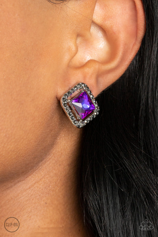Paparazzi Accessories - Cosmic Catwalk - Purple earrings