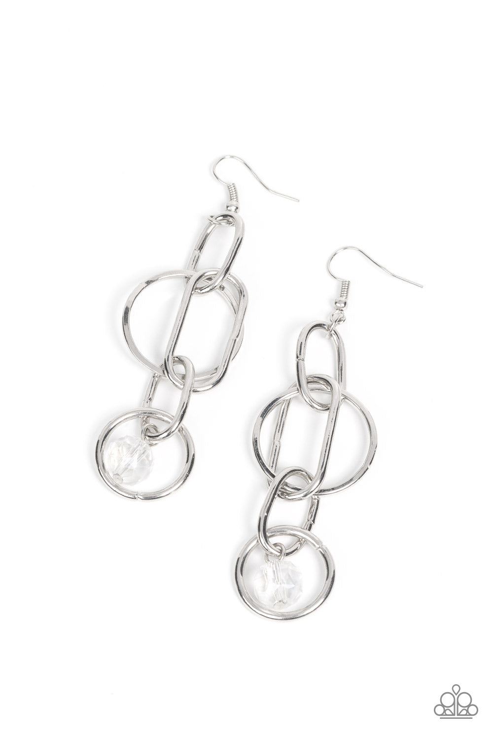 Paparazzi Accessories - Park Avenue Princess - White earrings