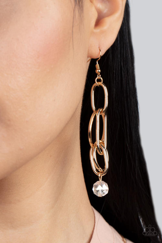 Paparazzi Accessories - Park Avenue Princess - Gold earrings
