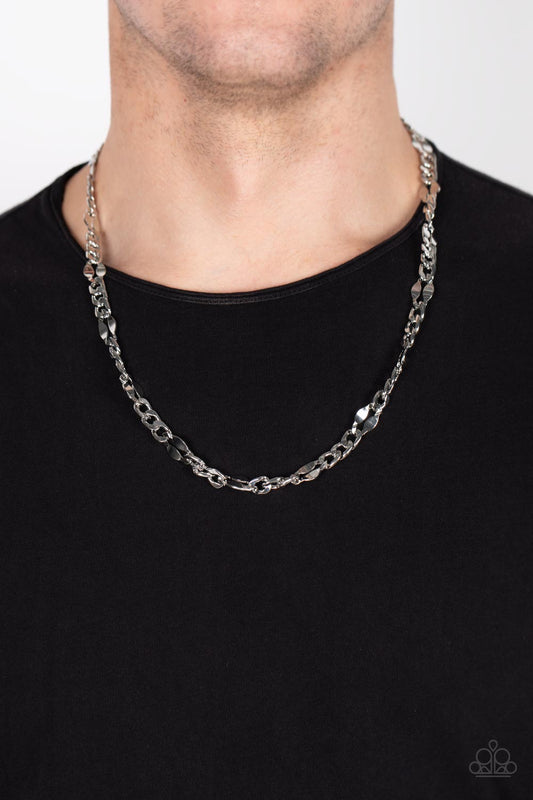Paparazzi Accessories - G.O.A.T - Silver necklace