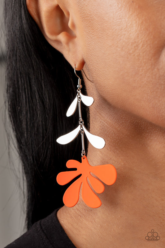 Paparazzi Accessories - Palm Beach Bonanza - Orange earrings