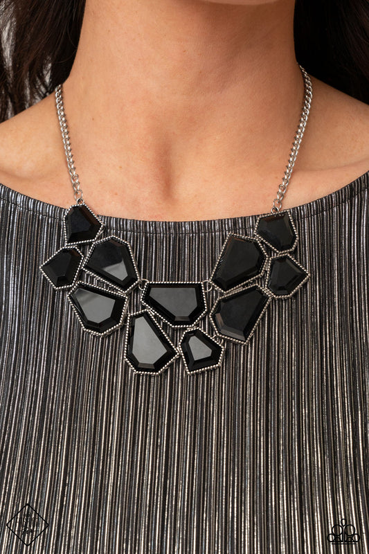 Paparazzi Accessories - Double-DEFACED - Black necklace
