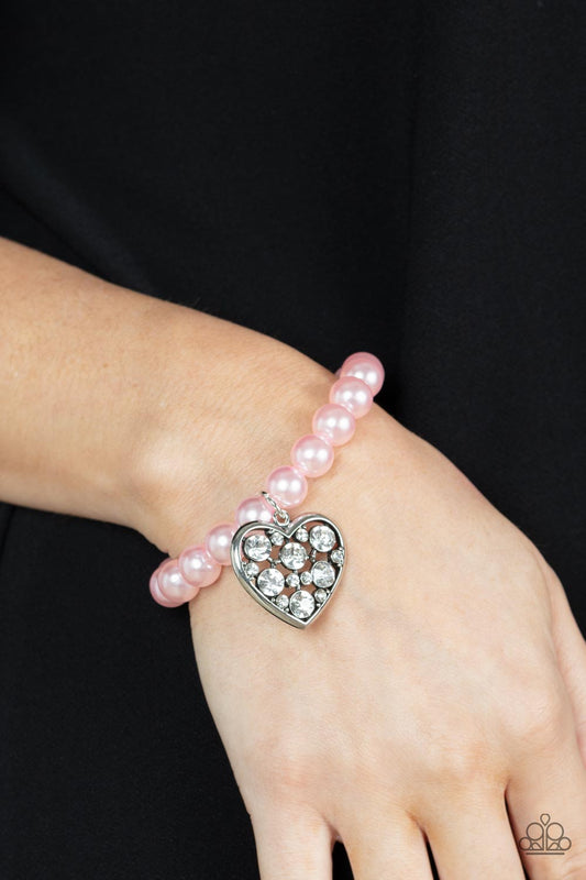 Paparazzi Accessories - Cutely Crushing - Pink bracelet